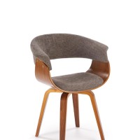 K545 καρέκλα, γκρι / καρυδιά διαστάσεις: 63/53/83cm με ύψος καθίσματος 51 cm