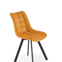 K549 Καρέκλα μουσταρδί : 46x61x84cm με ύψος καθίσματος 48 cm