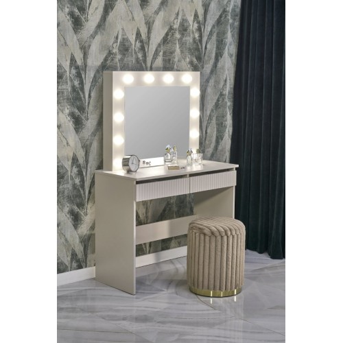 HOLYWOOD 2 Μπουντουάρ με καθρέφτη και φώτα LED 94x43x140cm