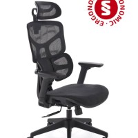 MACAR Καρέκλα γραφείου με μηχανισμό TILT σε μαύρο 71x69x127cm