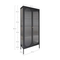 Βιτρίνα Adelaide με 2 Πόρτες 80x35x180cm