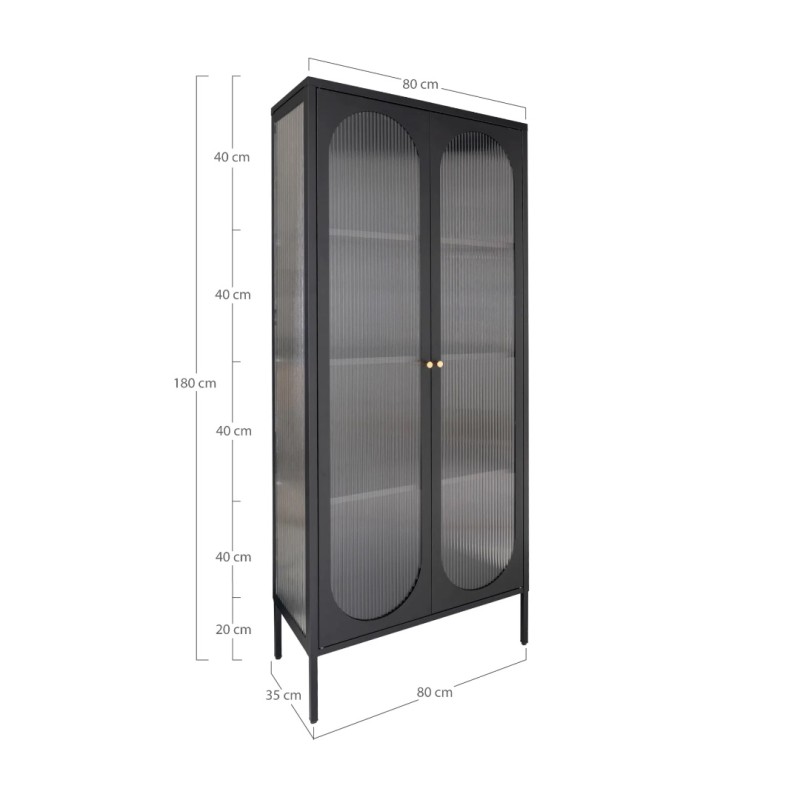 Βιτρίνα Adelaide με 2 Πόρτες 80x35x180cm