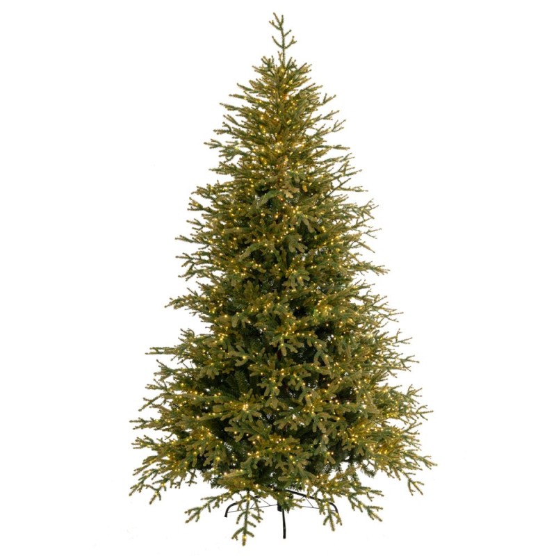 ΔΕΝΔΡΟ PRE-LIT HIGHLANDS 180ΕΚ ΜΕ 2000 MICRO LED ΛΕΥΚΑ ΖΕΣΤΑ ΛΑΜΠΑΚΙΑ 8ΠΡΟΓΡΑΜ PE+PVC