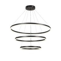InLight Κρεμαστό φωτιστικό LED 100W 3CCT (by switch on base) D:60cm (6095-A-Black)