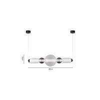 Inlight Κρεμαστό φωτιστικό LED 50W από γυαλί D:80x20cm (4078-Smoky)