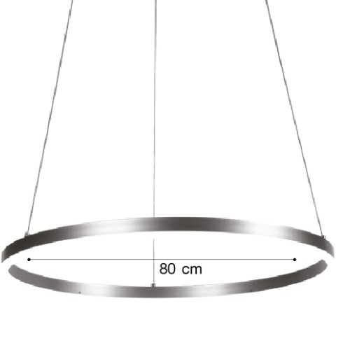 Inlight Κρεμαστό φωτιστικό LED 36W 3CCT (by switch on base) D:80cm (6095-AB-Golden)