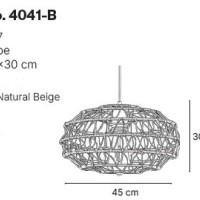 InLight Κρεμαστό Φωτιστικό από σχοινί 1xE27 D:45cm (4041-B)