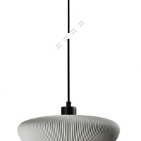 Inlight Κρεμαστό Γύψινο Φωτιστικό E27, Γκρι, D:30x8,5cm(4102-B-Gray)