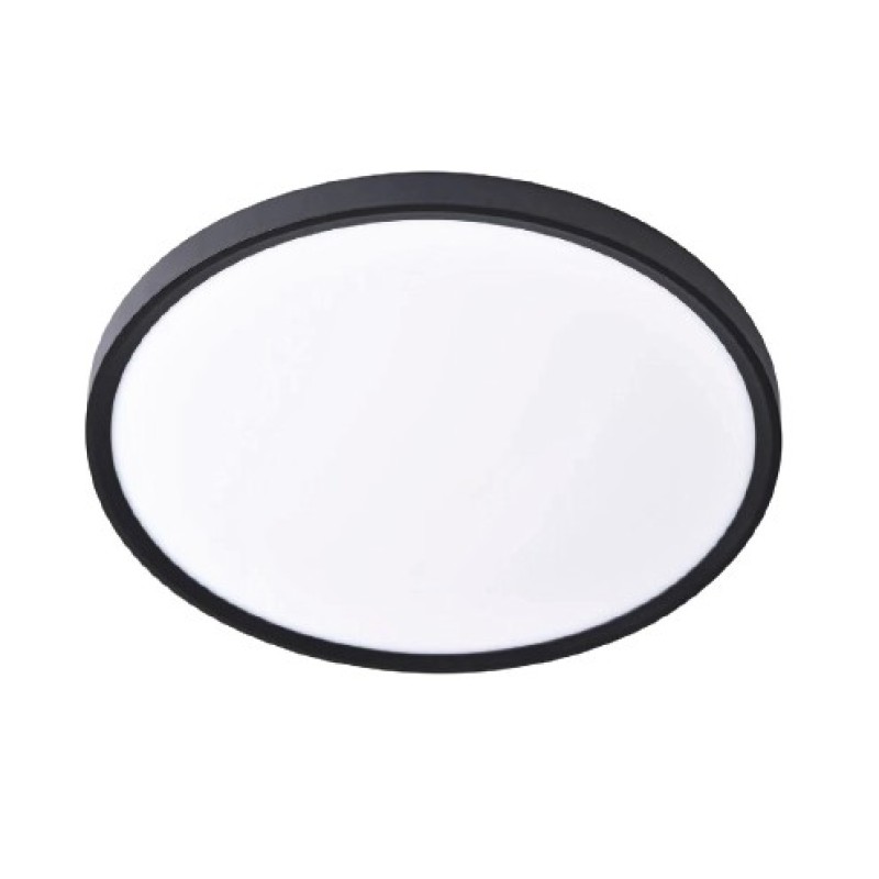 Inlight Πλαφονιέρα οροφής LED 60W 3CCT (by switch on base) σε μαύρη απόχρωση D:75x2,5cm (42036-AA-Black)