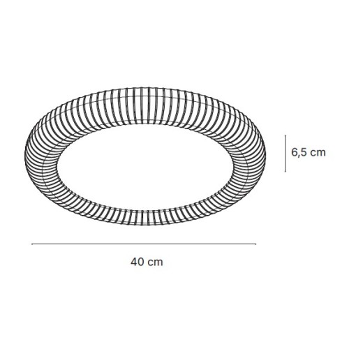 Inlight Φωτιστικό Οροφής Γύψινο LED 36W, 3000K, Γκρι D:40x6,5cm(42054-Gray)