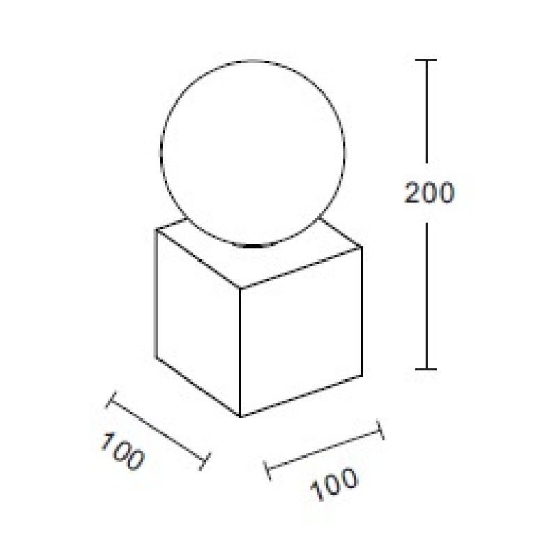 InLight Επιτοίχιο φωτιστικό γκρι από travertine marble 1XG9 D:10 x 20cm (43063)