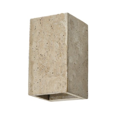 InLight Επιτοίχιο φωτιστικό γκρι από travertine marble 2XG9 D:9 x 16cm (43065)