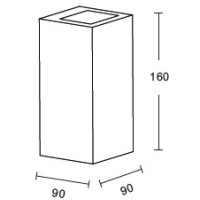 InLight Επιτοίχιο φωτιστικό γκρι από travertine marble 2XG9 D:9 x 16cm (43065)