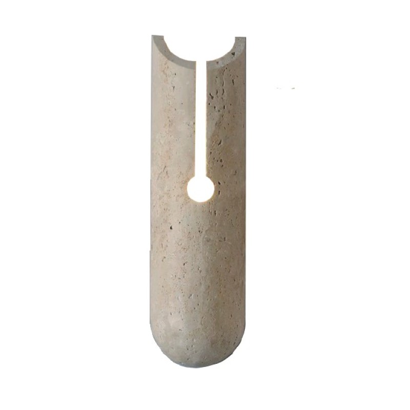 InLight Επιτοίχιο φωτιστικό γκρι από travertine marble 1XG9 D:10 x 35cm (43066)