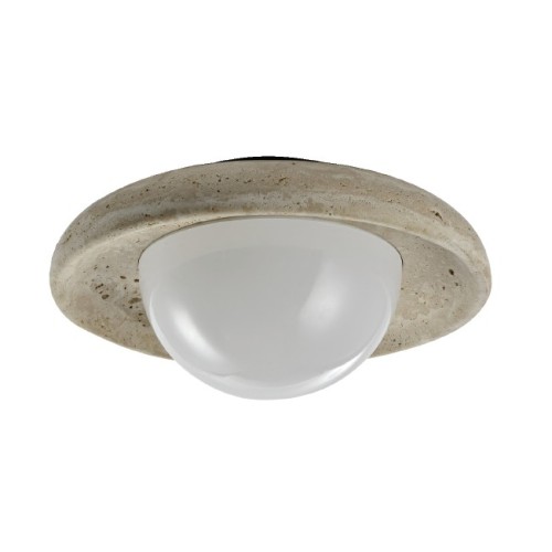 InLight Πλαφονιέρα οροφής γκρι από travertine marble 2XG9 D:25cm (43067)