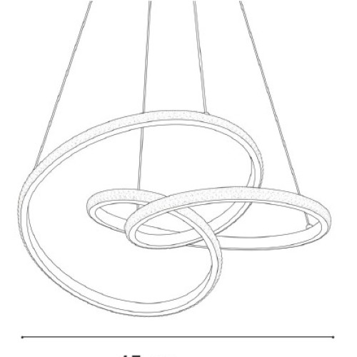 Inlight Κρεμαστό φωτιστικό LED 40W 3CCT (by switch on base) σε χρυσή απόχρωση D:45cm (6092-B-Golden)