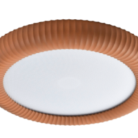 Inlight Φωτιστικό Οροφής Γύψινο LED 36W, 3000K, Κεραμιδί D:40x6,5cm(42054-Terracotta)
