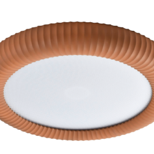 Inlight Φωτιστικό Οροφής Γύψινο LED 36W, 3000K, Κεραμιδί D:40x6,5cm(42054-Terracotta)