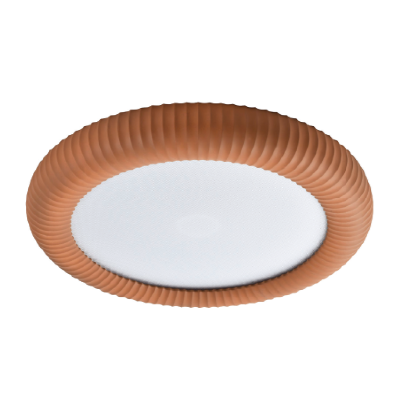 Inlight Φωτιστικό Οροφής Γύψινο LED 36W, 3000K, Κεραμιδί D:40x6,5cm(42054-Terracotta)