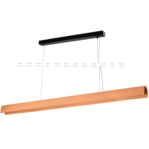 Inlight Γραμμικό Κρεμαστό Γύψινο Φωτιστικό LED 36W, 2CCT, Κεραμιδί D:150x8,7cm(6123-Terracotta)