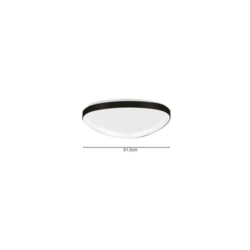 Inlight Πλαφονιέρα οροφής LED 25W 3CCT από μαύρο μέταλλο και ακρυλικό D:61,5x5cm (42043-Black)