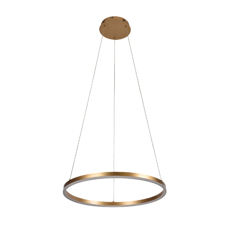 Inlight Κρεμαστό φωτιστικό LED 36W 3CCT (by switch on base) D:80cm (6095-AB-Golden)