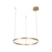 Inlight Κρεμαστό φωτιστικό LED 36W 3CCT (by switch on base) D:80cm (6095-AB-Golden)