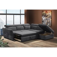 MONSERAT ΚΑΝΑΠΕΣ ΚΡΕΒΑΤΙ ΓΩΝΙΑ ΔΕΞΙΑ ΑΝΘΡΑΚΙ 254x224x90cm