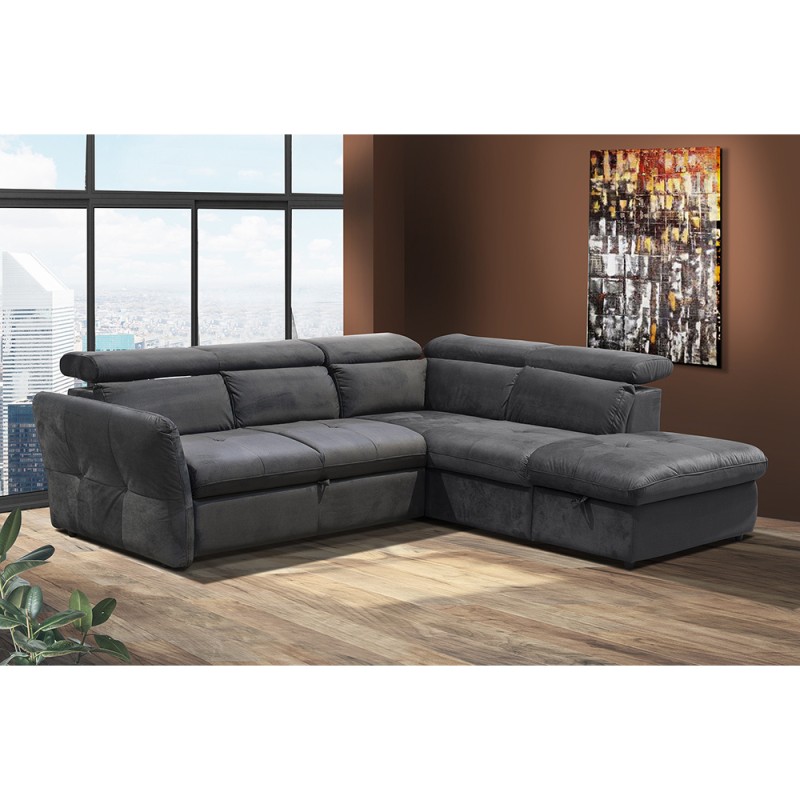 MONSERAT ΚΑΝΑΠΕΣ ΚΡΕΒΑΤΙ ΓΩΝΙΑ ΔΕΞΙΑ ΑΝΘΡΑΚΙ 254x224x90cm
