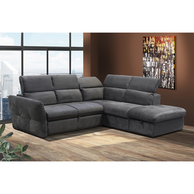 MONSERAT ΚΑΝΑΠΕΣ ΚΡΕΒΑΤΙ ΓΩΝΙΑ ΔΕΞΙΑ ΑΝΘΡΑΚΙ 254x224x90cm