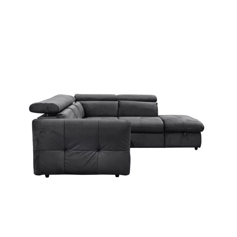 MONSERAT ΚΑΝΑΠΕΣ ΚΡΕΒΑΤΙ ΓΩΝΙΑ ΔΕΞΙΑ ΑΝΘΡΑΚΙ 254x224x90cm