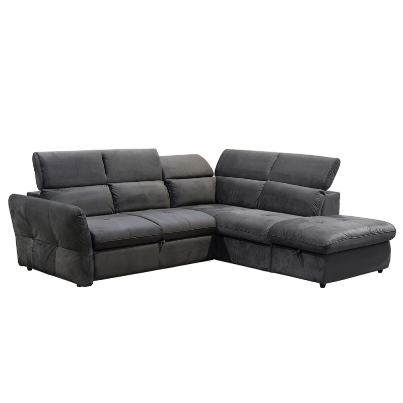 MONSERAT ΚΑΝΑΠΕΣ ΚΡΕΒΑΤΙ ΓΩΝΙΑ ΔΕΞΙΑ ΑΝΘΡΑΚΙ 254x224x90cm