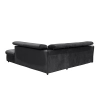 MONSERAT ΚΑΝΑΠΕΣ ΚΡΕΒΑΤΙ ΓΩΝΙΑ ΔΕΞΙΑ ΑΝΘΡΑΚΙ 254x224x90cm