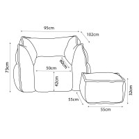 SPONGE ΠΟΛΥΘΡΟΝΑ SET BEIGE 95x102x73cm