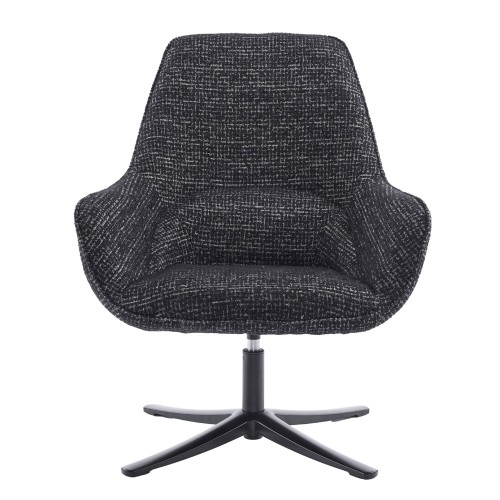 TIFFANY ΠΟΛΥΘΡΟΝΑ ΠΕΡΙΣΤΡΕΦΟΜΕΝΗ ΜΑΥΡΟ ΜΕ PATTERN 73.5x75x93cm