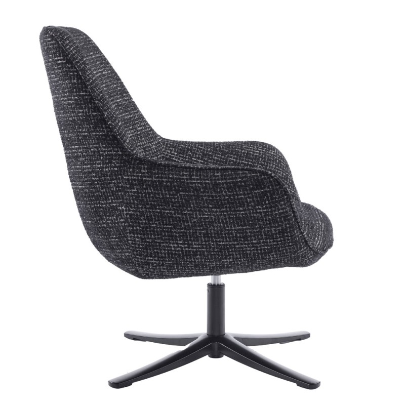 TIFFANY ΠΟΛΥΘΡΟΝΑ ΠΕΡΙΣΤΡΕΦΟΜΕΝΗ ΜΑΥΡΟ ΜΕ PATTERN 73.5x75x93cm