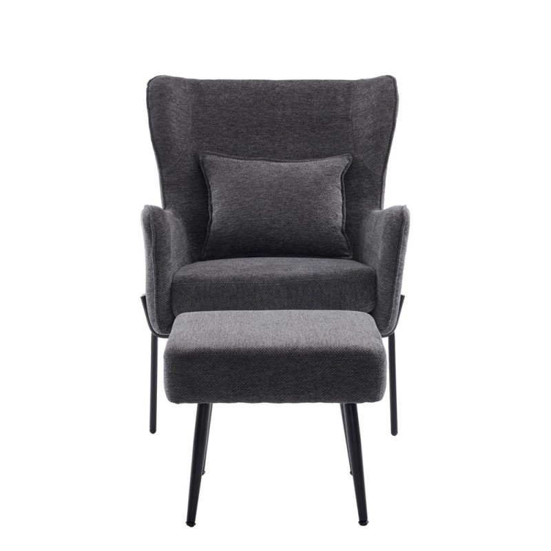 CHILLOUT ΠΟΛΥΘΡΟΝΑ ΣΚΑΜΠΩ ΣΕΤ ΓΚΡΙ ΣΚΟΥΡΟ 84x74x97.5cm