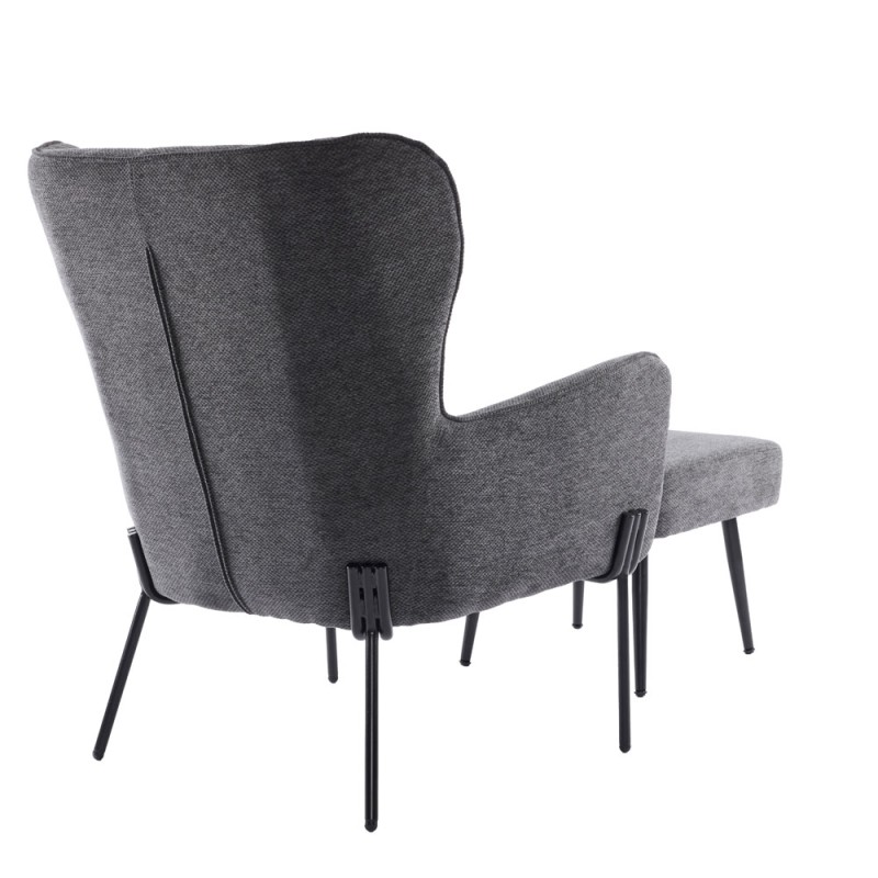 CHILLOUT ΠΟΛΥΘΡΟΝΑ ΣΚΑΜΠΩ ΣΕΤ ΓΚΡΙ ΣΚΟΥΡΟ 84x74x97.5cm