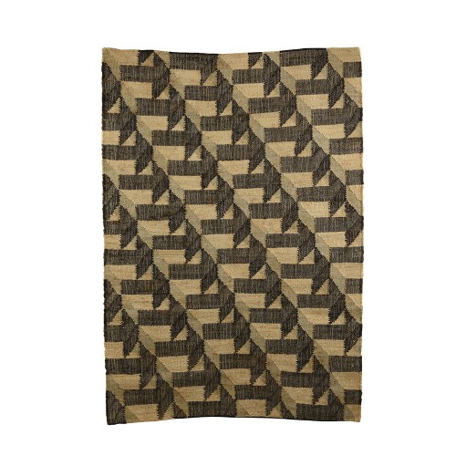 WOOL ΧΑΛΙ ΣΑΛΟΝΙΟΥ 120x180cm ΓΙΟΥΤΑ ΦΥΣΙΚΟ ΜΑΥΡΟ