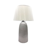 ARGENT ΦΩΤΙΣΤΙΚΟ ΕΠΙΤΡΑΠΕΖΙΟ 40x40x67cm ΚΕΡΑΜΙΚΟ ΑΣΗΜΙ ΛΕΥΚΟ ΥΦΑΣΜΑ