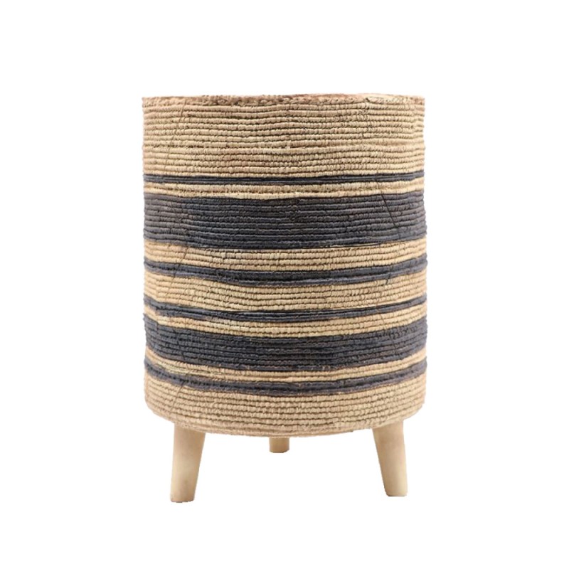 INKA ΚΑΣΠΩ 25x25x32cm POLYRESIN ΦΥΣΙΚΟ ΜΑΥΡΟ