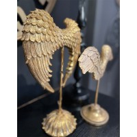 VOLE ΔΙΑΚΟΣΜΗΤΙΚΟ ΦΤΕΡΑ 27x14x41cm POLYRESIN ΧΡΥΣΟ