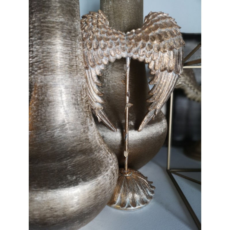 VOLE ΔΙΑΚΟΣΜΗΤΙΚΟ ΦΤΕΡΑ 27x14x41cm POLYRESIN ΧΡΥΣΟ