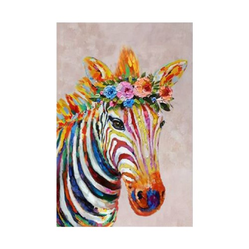 ZEBRA ΠΙΝΑΚΑΣ ΔΙΑΚΟΣΜΗΣΗΣ 80x120x4cm ΚΑΜΒΑΣ ΠΟΛΥΧΡΩΜΟ