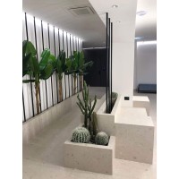 FEROCACTUS ΦΥΤΟ ΤΕΧΝΗΤΟ ΣΕ ΓΛΑΣΤΡΑ 25x25x33cm ΥΦΑΣΜΑ ΠΡΑΣΙΝΟ ΛΕΥΚΟ ΠΛΑΣΤΙΚΟ