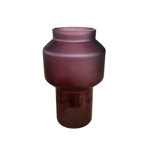 ZEME ΒΑΖΟ 15x15x24cm ΓΥΑΛΙ ΜΠΟΡΝΤΩ
