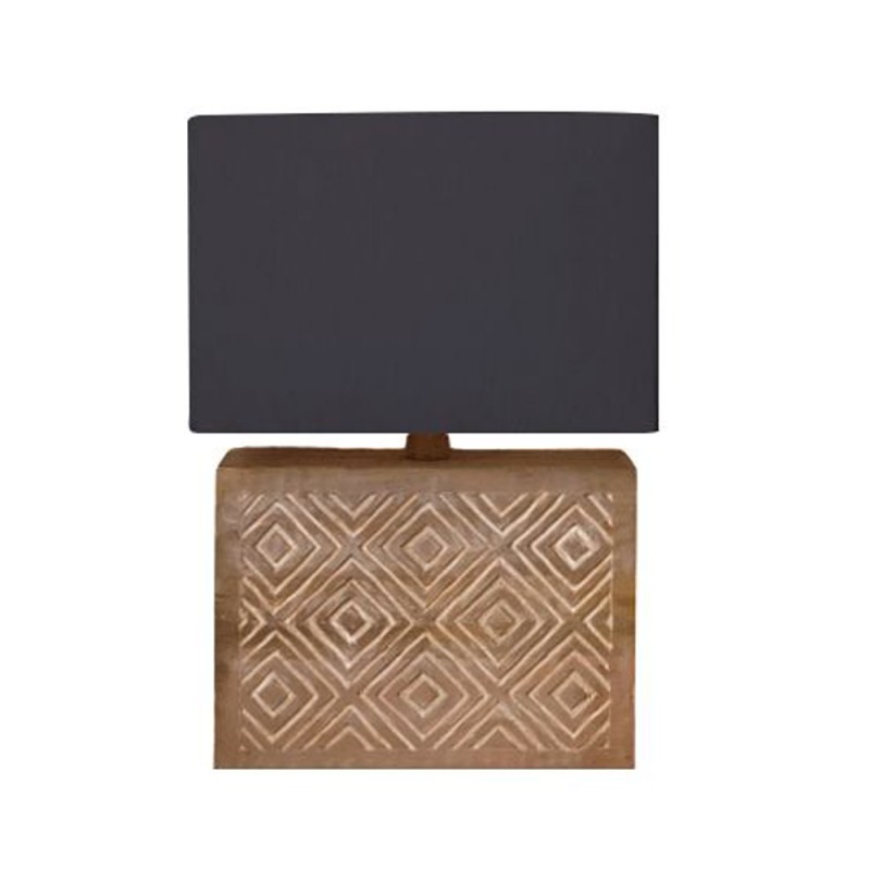 OLIVA NATURAL/DIONE ΦΩΤΙΣΤΙΚΟ ΕΠΙΤΡΑΠΕΖΙΟ 28x10x42cm ΞΥΛΟ ΚΑΦΕ ΥΦΑΣΜΑ ΜΑΥΡΟ