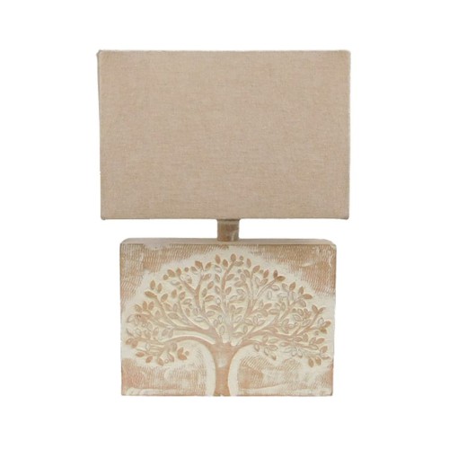 OLIVA WHITE/DIANA ΦΩΤΙΣΤΙΚΟ ΕΠΙΤΡΑΠΕΖΙΟ 28x10x42cm ΞΥΛΟ ΛΕΥΚΟ ΥΦΑΣΜΑ ΜΠΕΖ