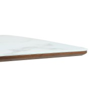 TOTEM ΤΡΑΠΕΖΙ ΚΑΡΥΔΙ ΛΕΥΚΟ ΜΕ ΟΨΗ ΜΑΡΜΑΡΟΥ 120x120x76cm