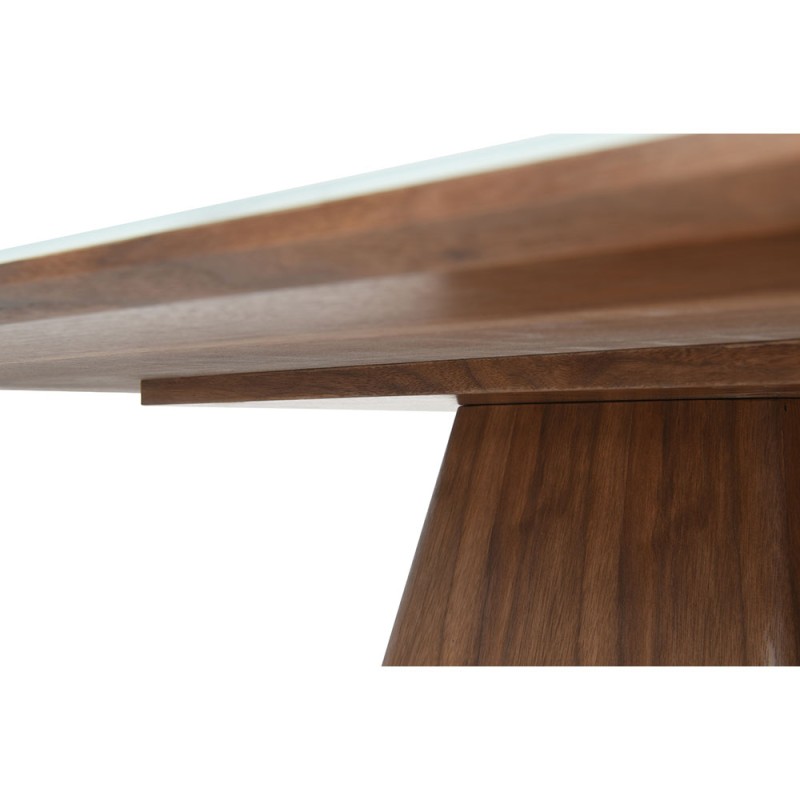 TOTEM ΤΡΑΠΕΖΙ ΚΑΡΥΔΙ ΛΕΥΚΟ ΜΕ ΟΨΗ ΜΑΡΜΑΡΟΥ 120x120x76cm